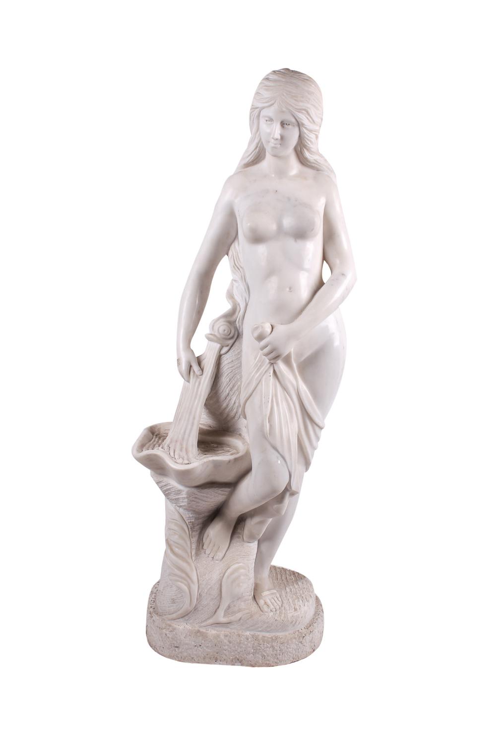 SCULPTURE OF A NUDE WOMANmarble