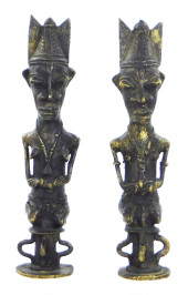 SCULPTURE: PAIR OF 20TH C. BRO