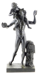 SCULPTURE: PATINATED BRONZE FI