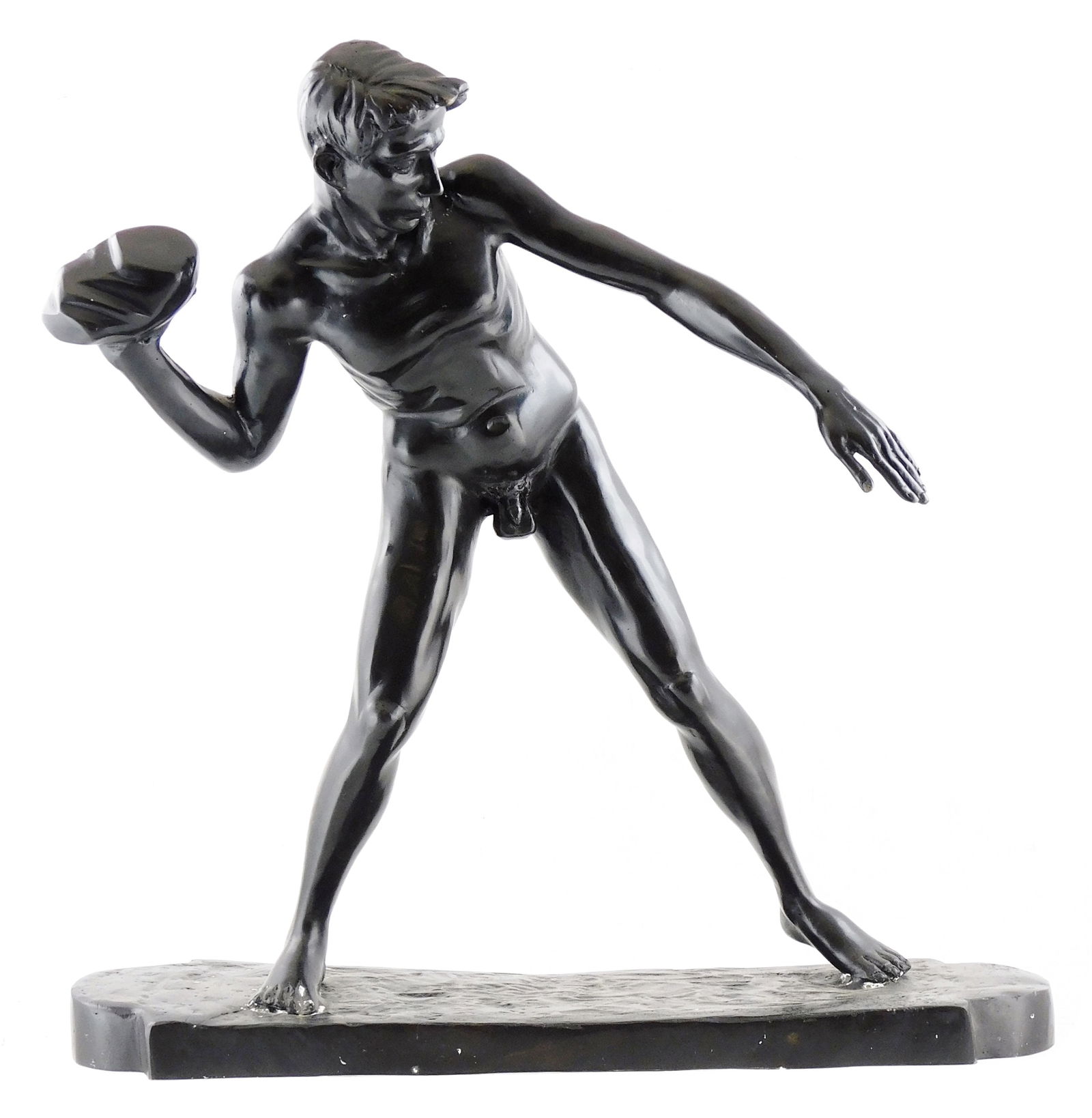 SCULPTURE: PATINATED BRONZE, NUDE