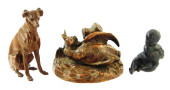 SCULPTURE: THREE BRONZE STATUE