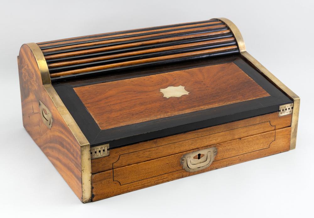 SEA CAPTAIN’S TAMBOUR ROLL-TOP DESK