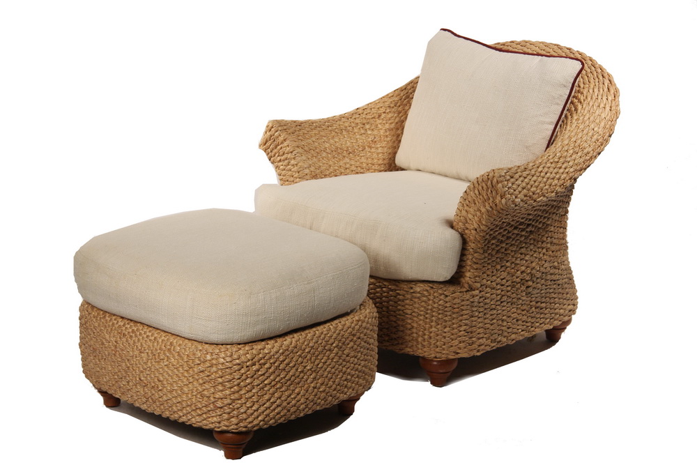 SEAGRASS LOUNGE CHAIR W/ HASSOCK