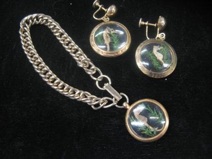 Seahorse bracelet and earring set