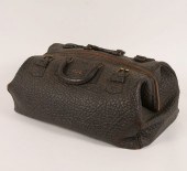 Sealskin bag/valise; covered h