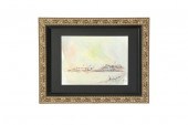 SEASIDE DOCK AT SUNSET SIGNED