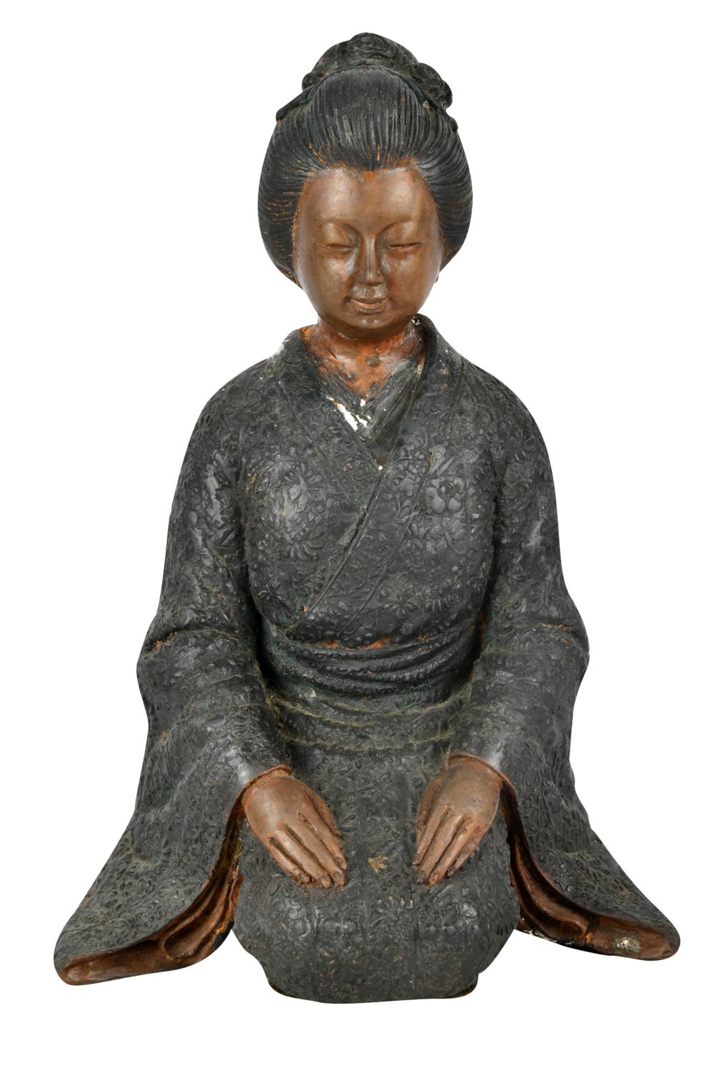 SEATED BRONZE FIGUREProvenance: The