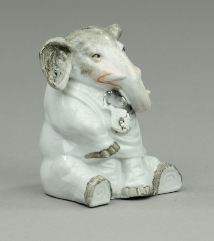 SEATED ELEPHANT PORCELAIN STILL