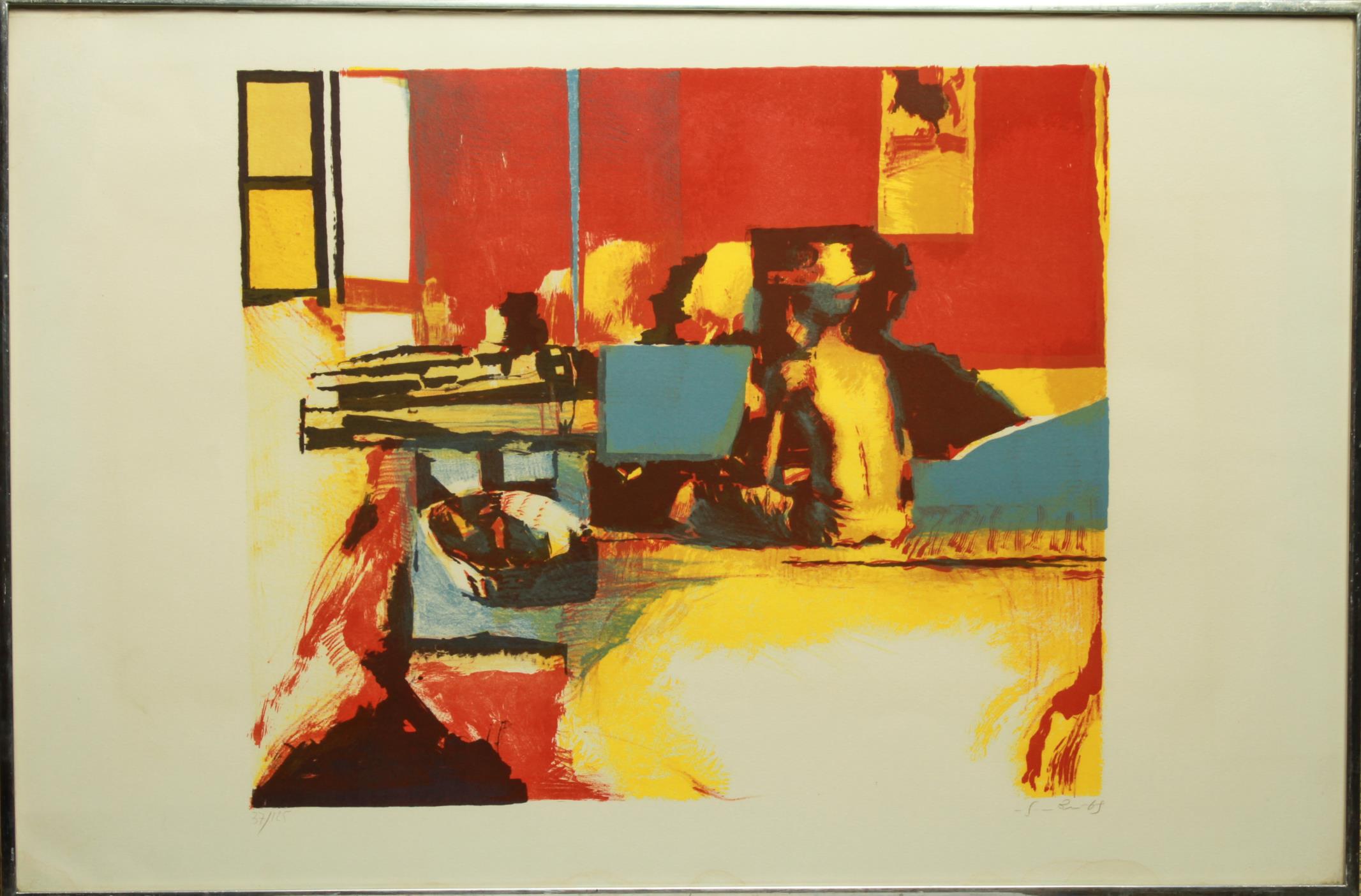 SEATED FIGURE SIGNED LITHOGRAPH