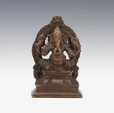 Seated Ganesha Bronze Early 20th