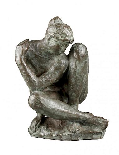 SEATED NUDE DANCER, 1958Bronze with