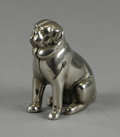 SEATED PUG DOG STILL BANK