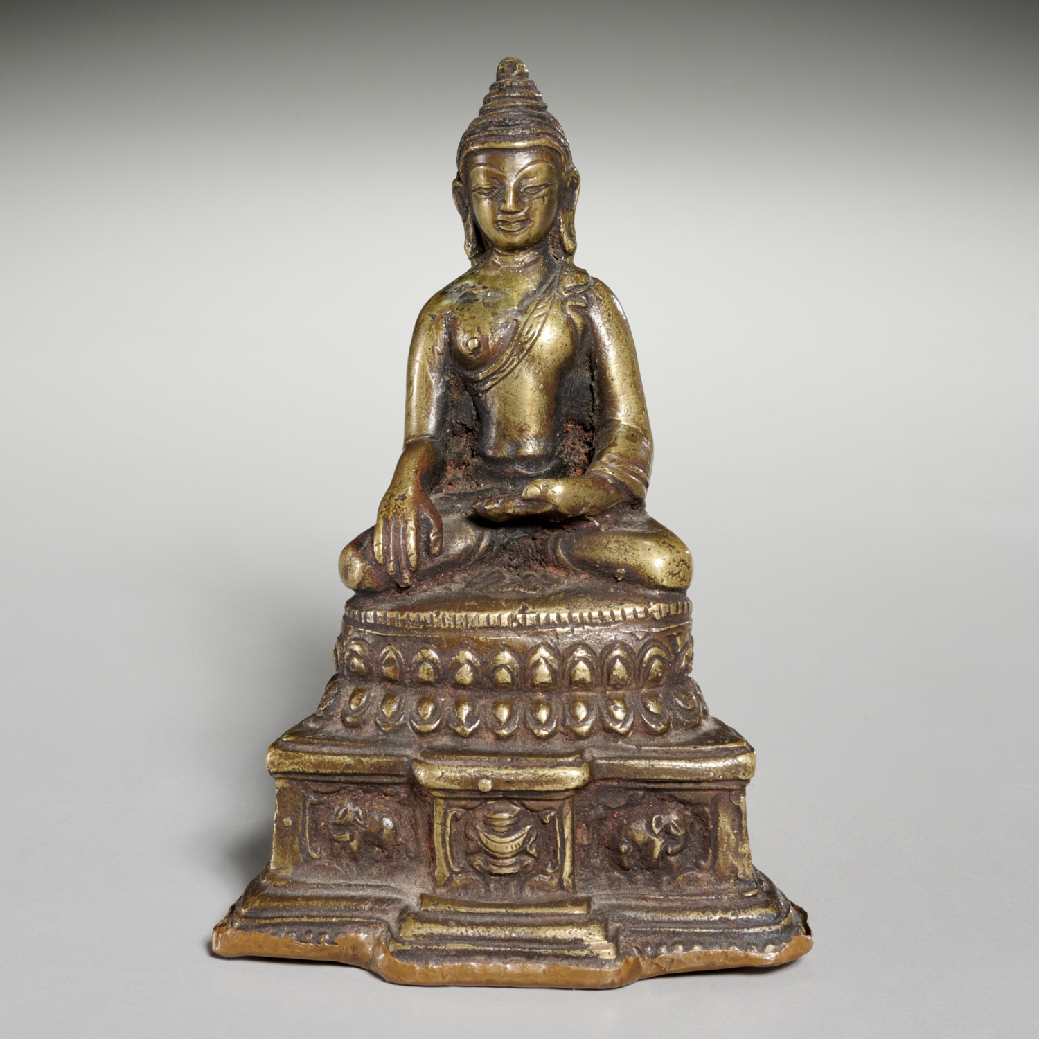SEATED TIBETAN BUDDHA Likely 15th