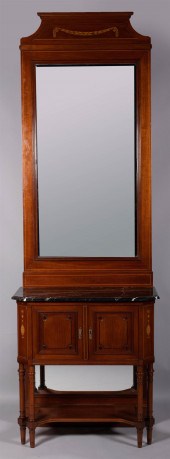 SECESSIONIST INLAID MAHOGANY P