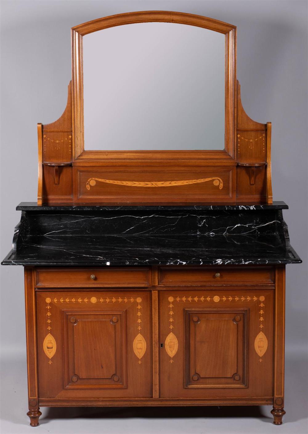 SECESSIONIST INLAID MAHOGANY WASH