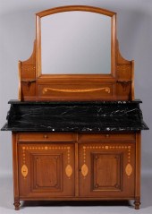 SECESSIONIST INLAID MAHOGANY W