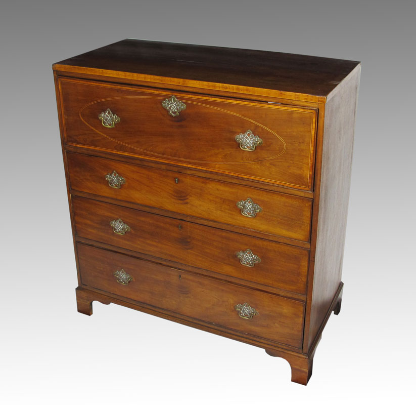 SECRETAIRE CHEST: Ca. 1840's
