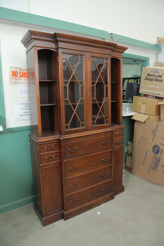 SECRETARY BOOKCASE. Mahogany with a