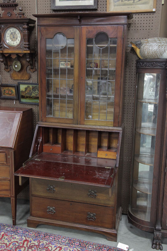 SECRETARY BOOKCASE. Oak having