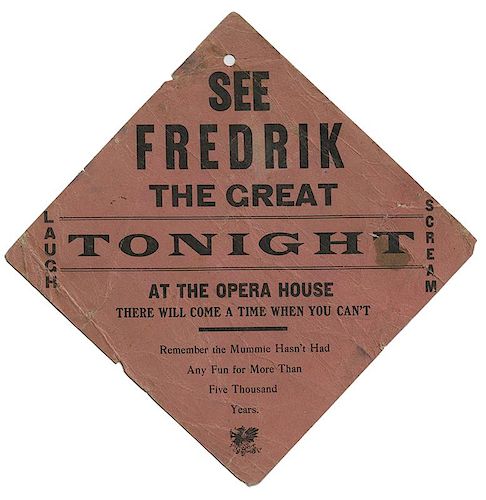 SEE FREDRIK THE GREAT TONIGHT / SEE