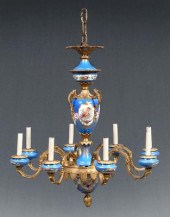 S&egrave;vres style eight ligh