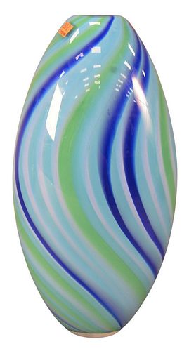 SEGUSO VIRO LARGE MURANO GLASS BLUE