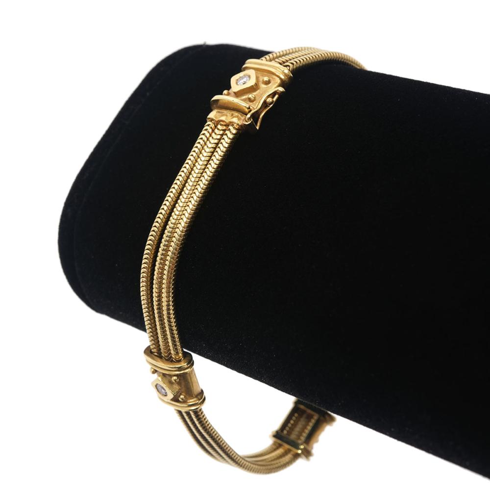 SEIDENGANG 18K YG & DIAMOND SNAKE