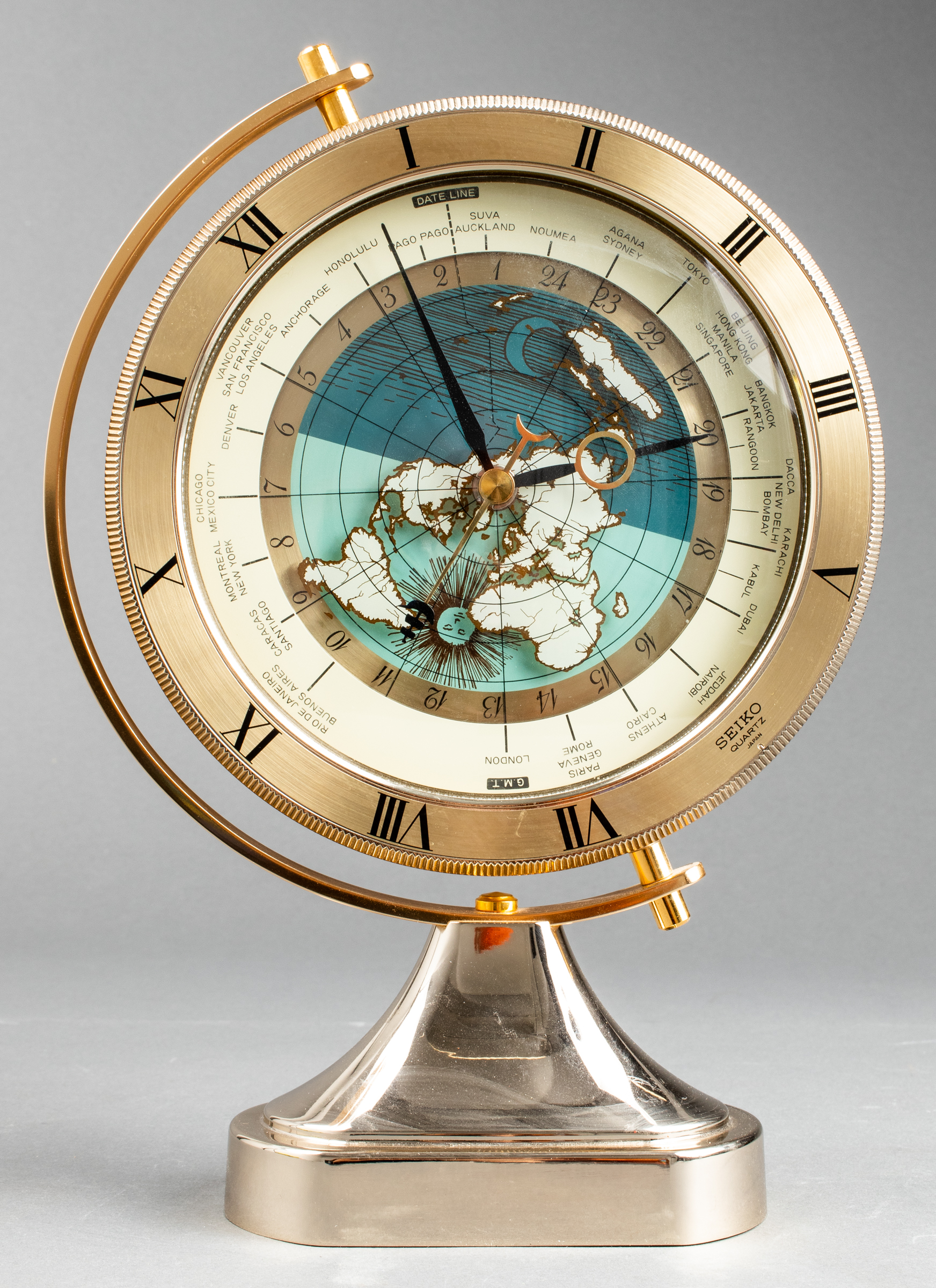 SEIKO GLOBE WORLD TIME QUARTZ