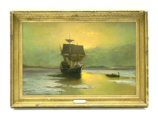 ''Seining off Labrador '' oil on