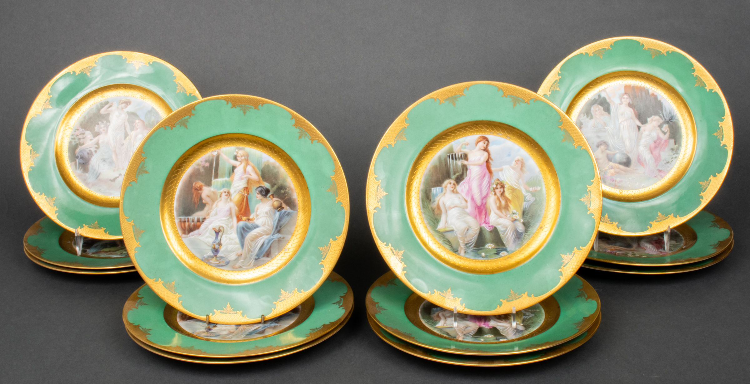 SELB BAVARIAN GREEN AND GILT