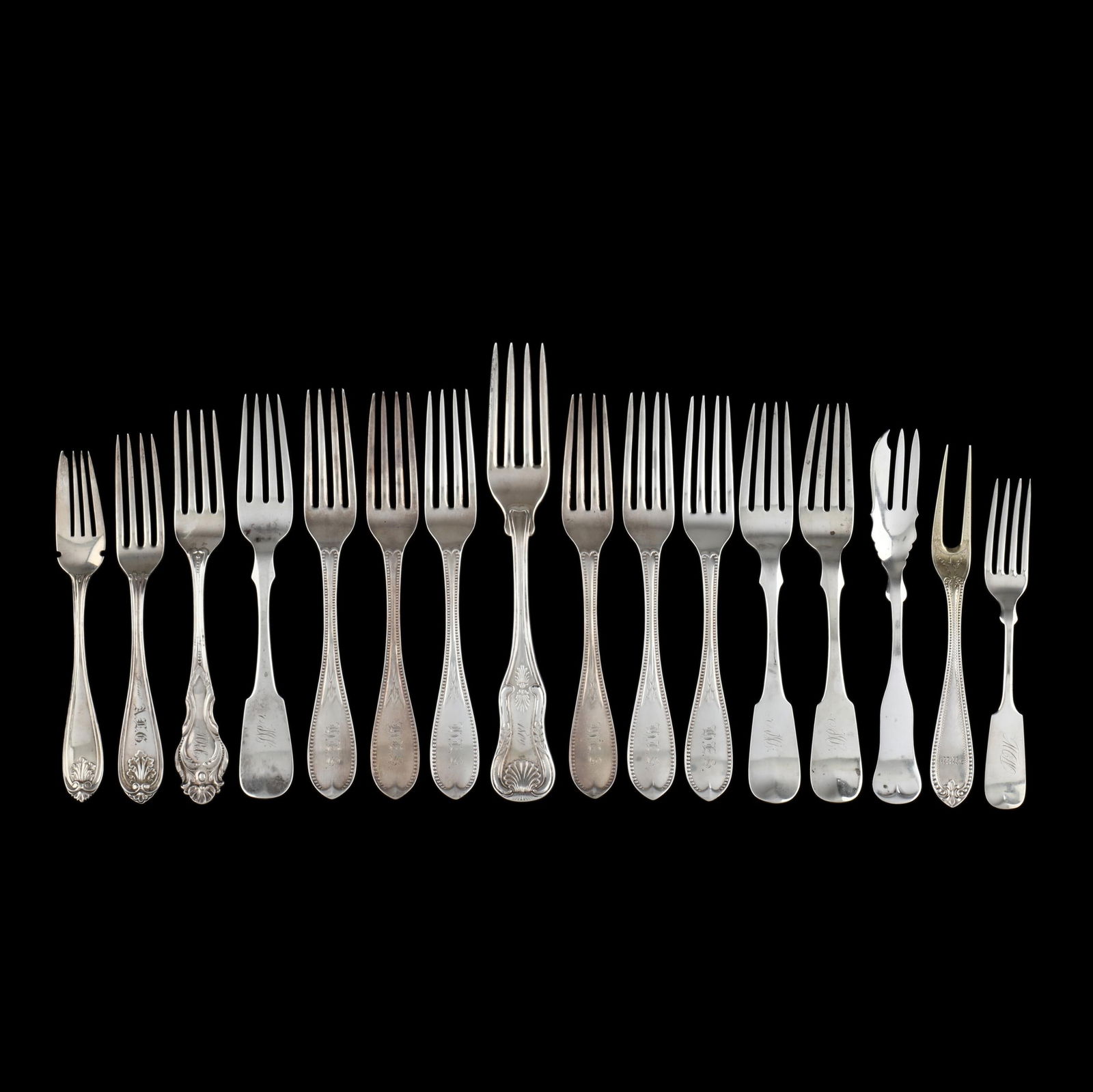 SELECTION OF ANTIQUE COIN SILVER