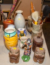 SELECTION OF ART POTTERY & COL