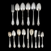 SELECTION OF COIN SILVER FLATW