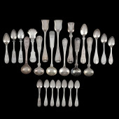 SELECTION OF COIN SILVER SALT
