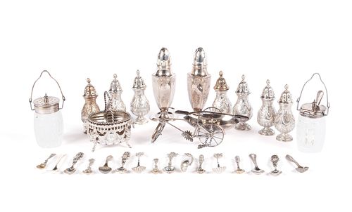 SELECTION OF DEMITASSE SILVER TABLE