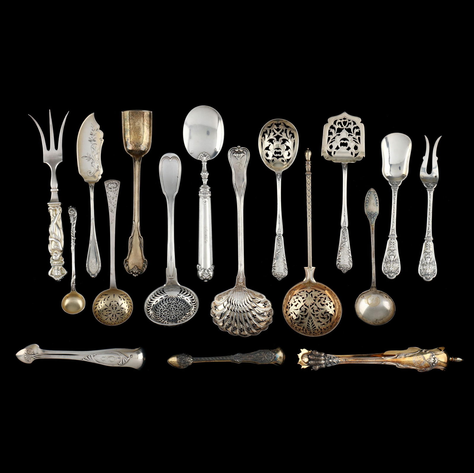 SELECTION OF FRENCH SILVER FLATWARE