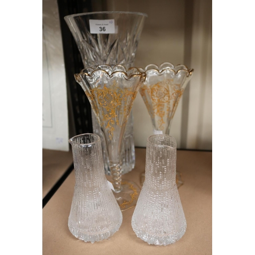 Selection of glass & crystal, two