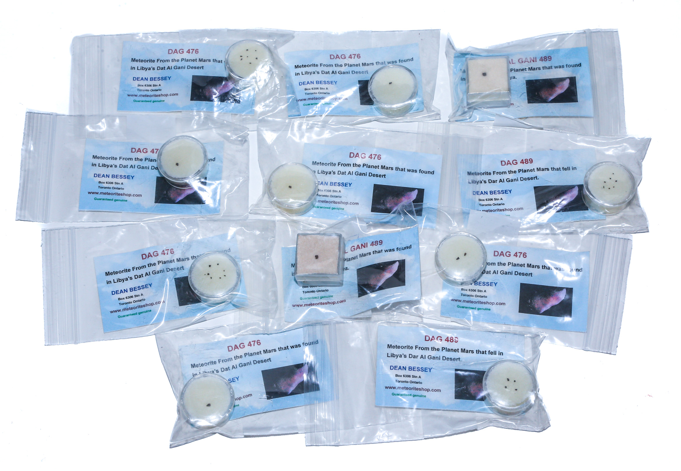 SELECTION OF MARTIAN METEORITE