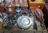 SELECTION OF PEWTER, COPPER &