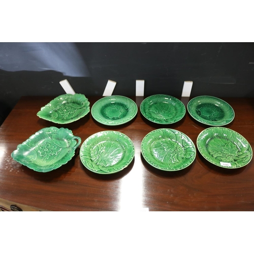 Selection of seven antique green