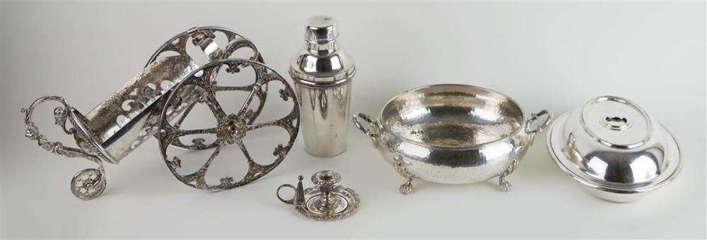 SELECTION OF SILVERPLATED TABLE