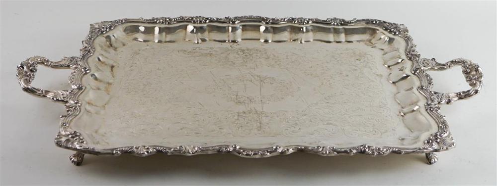SELECTION OF SILVERPLATED TRAYS AND