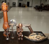 SELECTION OF SIX AFRICAN WOOD