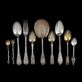 SELECTION OF TEN RUSSIAN SILVE