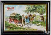 SELF-FRAMED TIN WAGON ADVERTIS