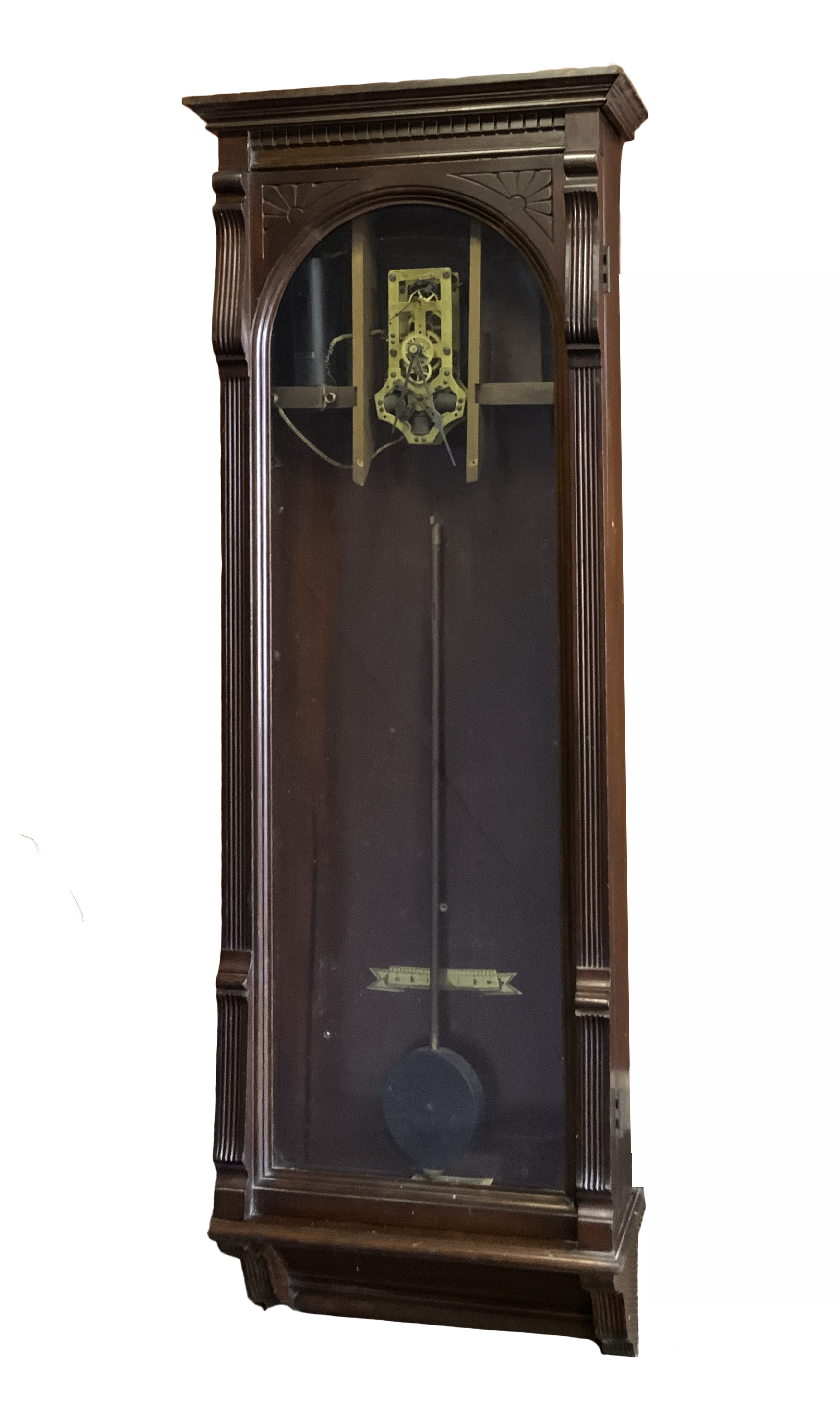 SELF WINDING WALL CLOCK Mahogany