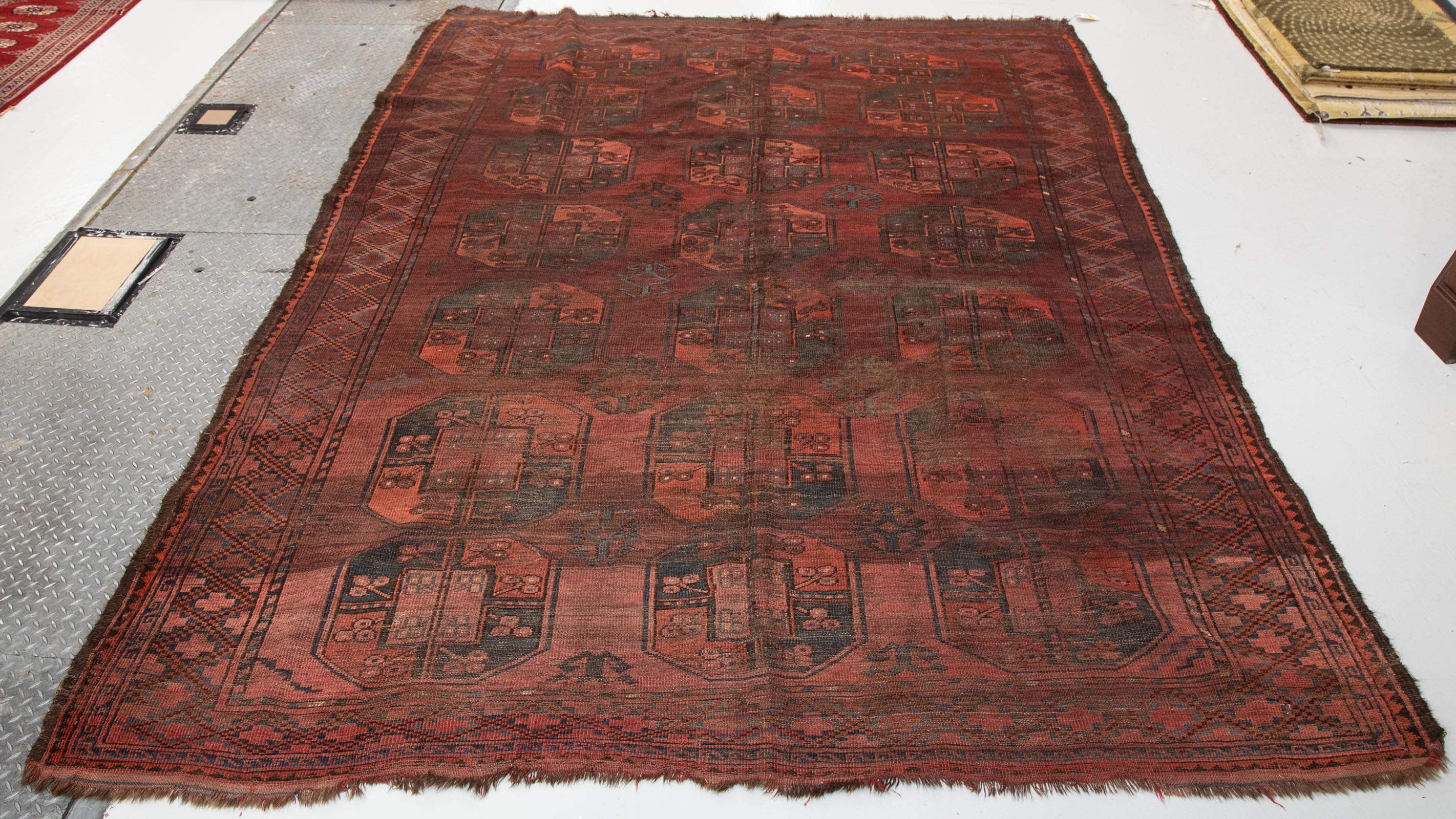 SEMI-ANTIQUE AFGHANI BOHKARA RUG,