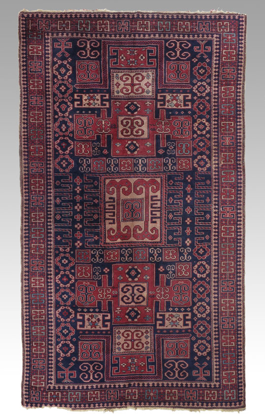 SEMI-ANTIQUE CAUCASIAN HAND KNOTTED