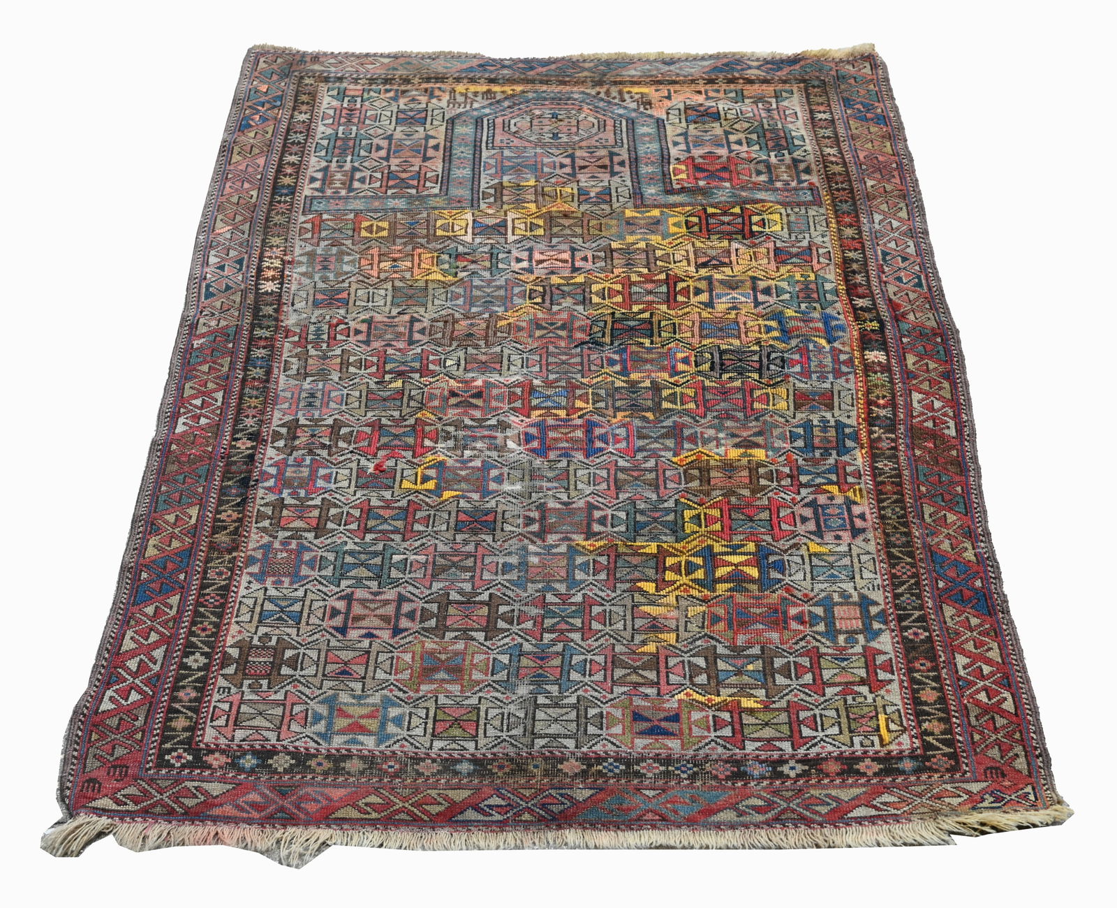 SEMI-ANTIQUE CAUCASIAN RUG - 5' X