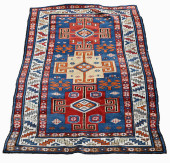 SEMI-ANTIQUE CAUCASIAN RUG - 5